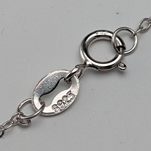 British Vintage Sterling Silver Butterfly Wing Pendant with Sterling Silver Necklace ②