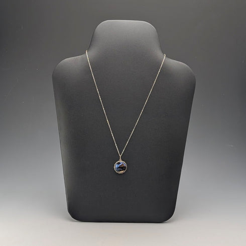 復古純銀蝴蝶翅膀吊墜搭配純銀項鍊(4)