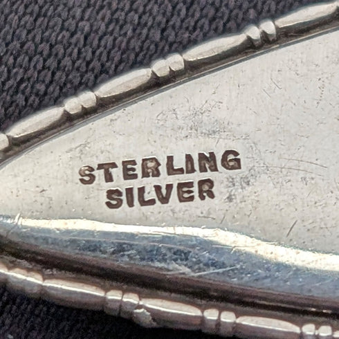 Vintage sterling silver butterfly wing pendant with sterling silver necklace (5)