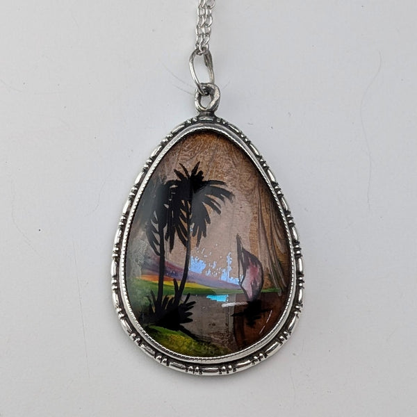 英國復古純銀蝴蝶翅膀吊墜搭配純銀項鍊(6)