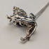 British Vintage Sterling Silver Lion Passant Pendant with Sterling Silver Necklace, 12.7g Total