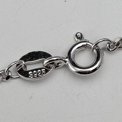 Vintage Peanut (Monkey Inside) Sterling Silver Pendant with Sterling Silver Necklace, 7.8g Total