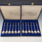 Dutch Vintage Musician Engraved 835 Sterling Silver Spoons (12 pieces, 181g total) in a Case