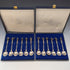 Dutch Vintage Musician Engraved 835 Sterling Silver Spoons (12 pieces, 181g total) in a Case