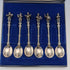 Dutch Vintage Musician Engraved 835 Sterling Silver Spoons (12 pieces, 181g total) in a Case
