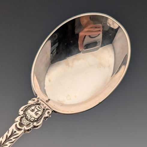 Dutch Vintage Musician Engraved 835 Sterling Silver Spoons (12 pieces, 181g total) in a Case