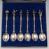 Dutch Vintage Musician Engraved 835 Sterling Silver Spoons (12 pieces, 181g total) in a Case