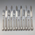 Circa 1867 British Antique Sterling Silver Handle Cutlery (6 Pairs) by Roberts & Belk