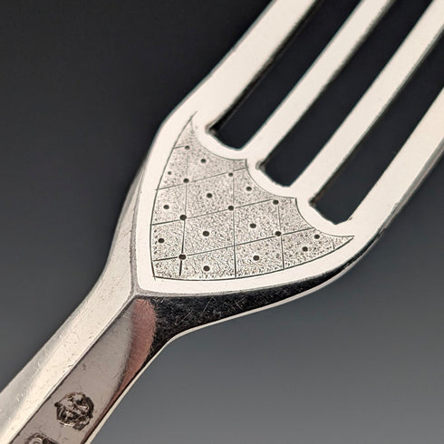 Circa 1867 British Antique Sterling Silver Handle Cutlery (6 Pairs) by Roberts & Belk