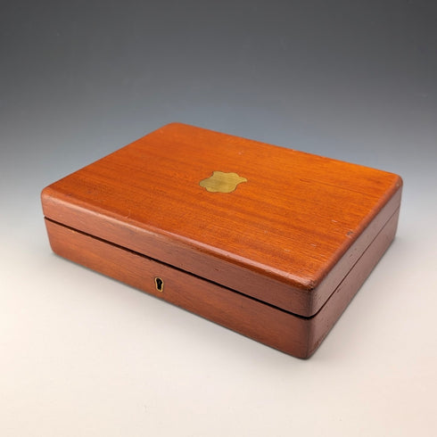 英國古董珍珠母貝甜點餐具,6對,木盒裝,約翰朗德父子公司出品