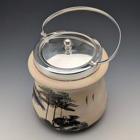 British Vintage Japonism Style Ceramic Cookie Jar