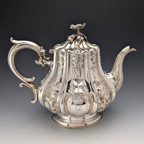 1857 British Antique Silver Plated Tea/Coffee Set, Elkington