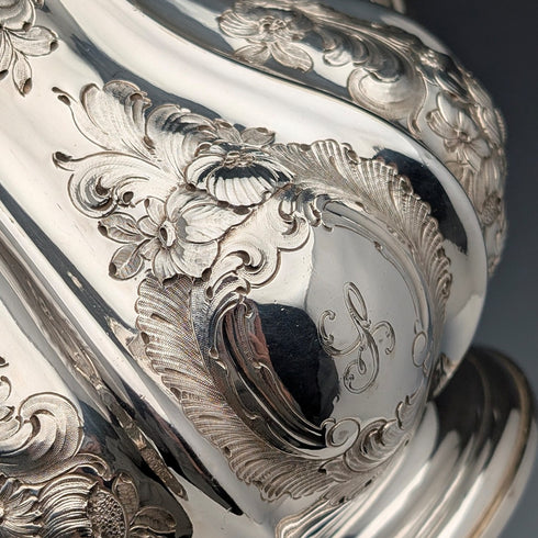 1857 British Antique Silver Plated Tea/Coffee Set, Elkington