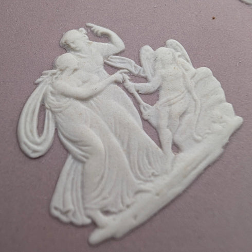 英國韋奇伍德復古碧玉器橢圓形碟,淡紫色