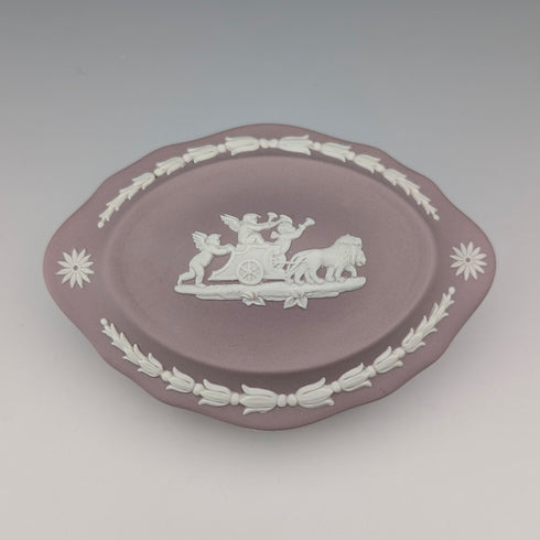 英國復古韋奇伍德碧玉器小盒子,淡紫色