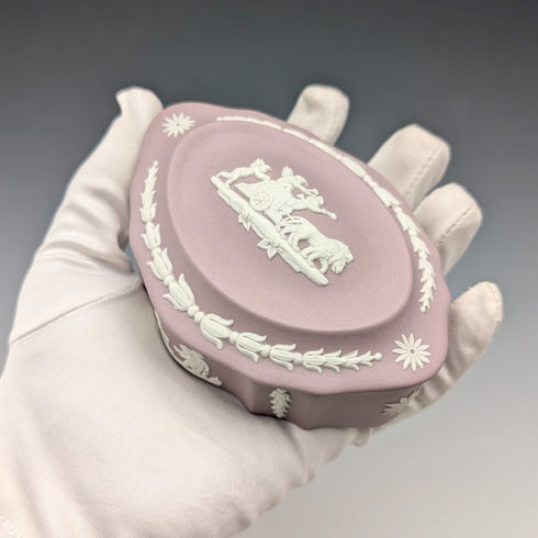 英國復古韋奇伍德碧玉器小盒子,淡紫色