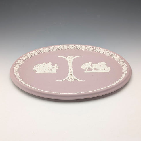 British Vintage Wedgwood Jasperware Oval Dish in Lilac