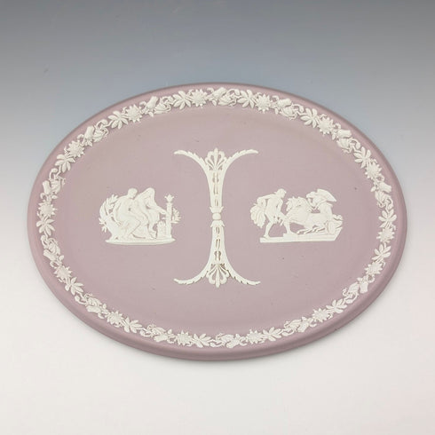 British Vintage Wedgwood Jasperware Oval Dish in Lilac