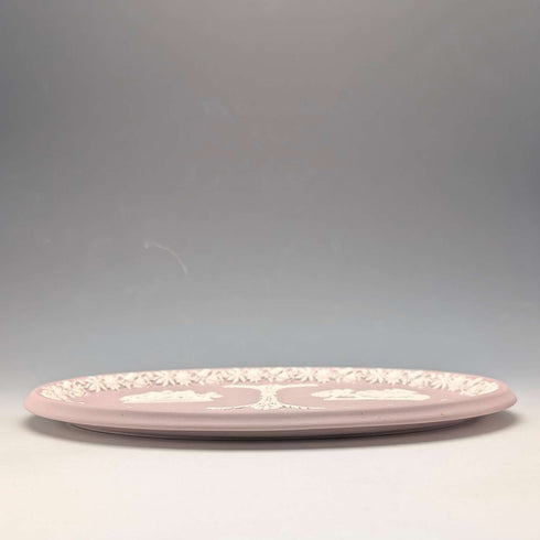 British Vintage Wedgwood Jasperware Oval Dish in Lilac