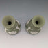 A pair of vintage Wedgwood green jasperware vases.