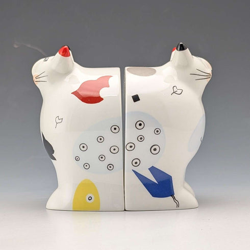 Villeroy & Boch 出品的復古法式動物園陶瓷貓形調味料架
