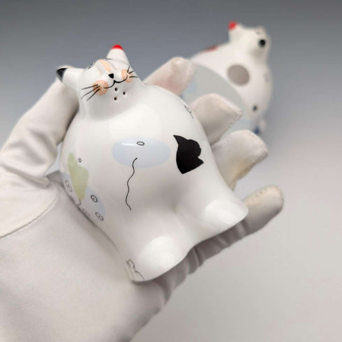 Villeroy & Boch 出品的復古法式動物園陶瓷貓形調味料架