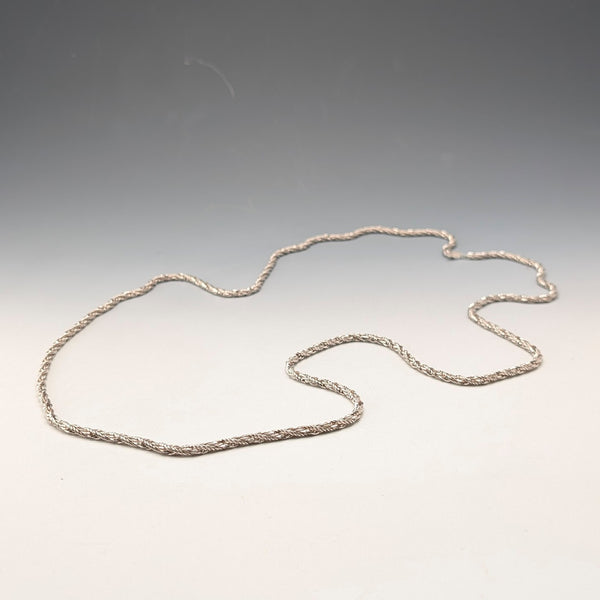 1974 Sterling Silver Long Twist Chain Necklace, 113cm, 62g, Georg Jensen