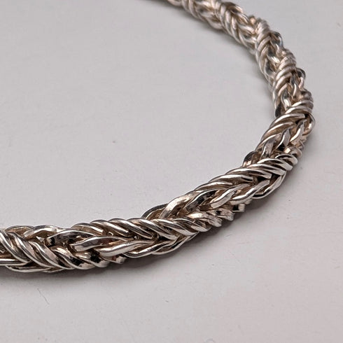 1974 Sterling Silver Long Twist Chain Necklace, 113cm, 62g, Georg Jensen