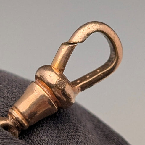 英国アンティーク ピンチベック製 マフチェーン ネックレス 全長133cm クリップ付き