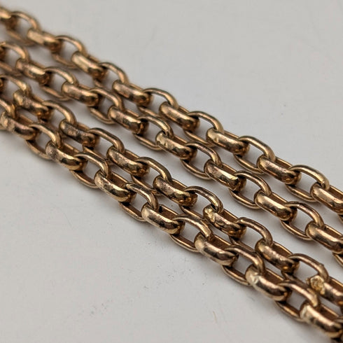 英国アンティーク ピンチベック製 マフチェーン ネックレス 全長133cm クリップ付き