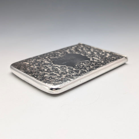 1897年英國古董純銀滑動卡片盒,重84克,HW King & Son出品