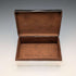 1913 British Antique Sterling Silver Cigarette Box with Wooden Interior, Walker & Hall