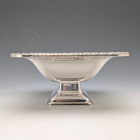 Vintage British silver-plated square dish with stems by Mappin & Webb