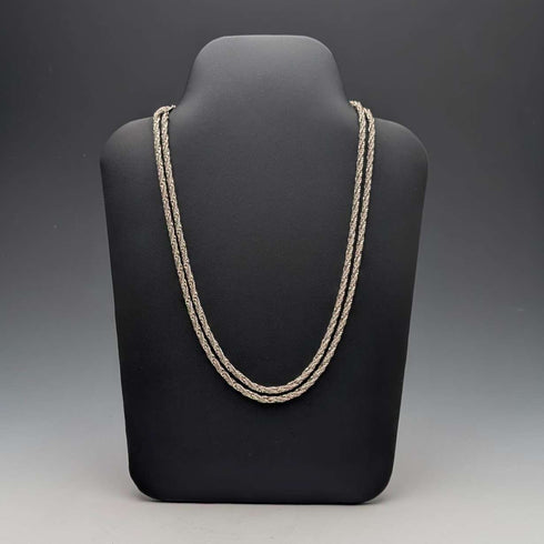 1974年喬治傑生 (Georg Jensen) 純銀長扭鏈項鍊,113厘米,62克