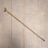Vintage brown shaft resin fox head handle walking stick, 90cm