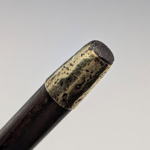 1916年英國古董黑軸純銀圓頭手柄手杖,長87厘米