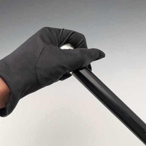 1916年英國古董黑軸純銀圓頭手柄手杖,長87厘米