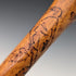 Vintage two-tone brown shaft rondelle handle walking stick, 91cm