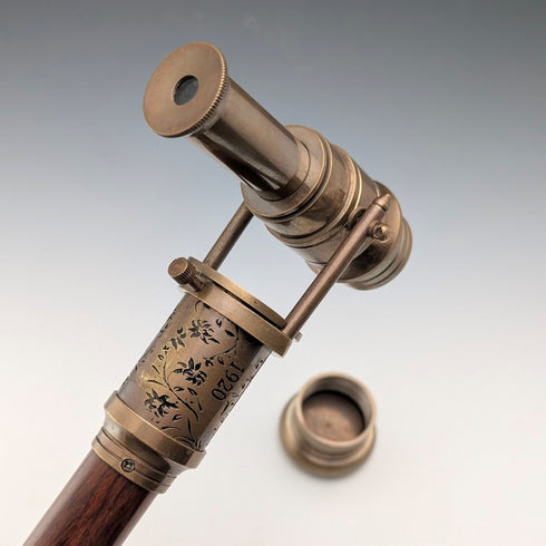 英國復古望遠鏡指南針手柄分離式手杖,97厘米,Dollond London