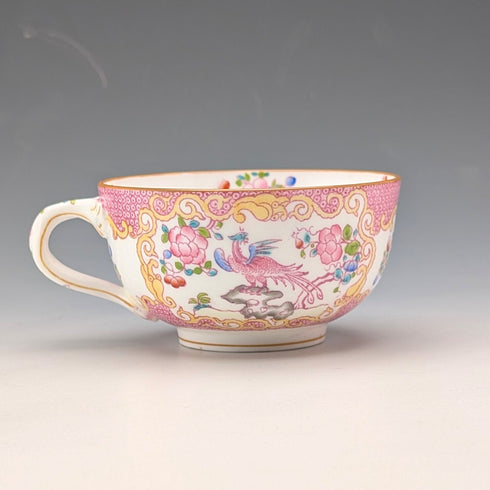 1920年代 英国ミントン ティーカップトリオ ピンクコカトリス マイヤー・エンポーリアム特注品①