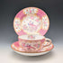 1920s British Minton Teacup Trio Pink Cockatrice, Custom Order for Meyer Emporium ②