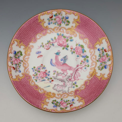 1920年代英國明頓茶杯三件組粉紅雞蛇獸,為邁耶商場訂製②