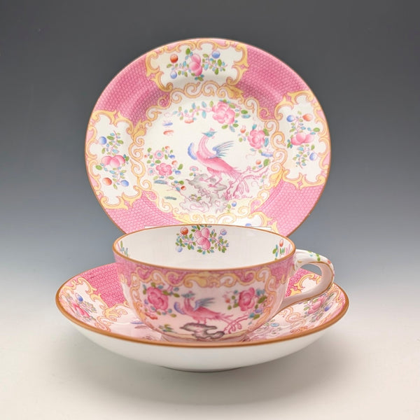 1920s British Minton Teacup Trio Pink Cockatrice, special order for Meyer Emporium ④