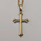 Vintage rolled gold cross pendant with necklace chain
