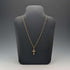 Vintage rolled gold cross pendant with necklace chain