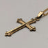 Vintage rolled gold cross pendant with necklace chain
