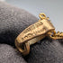 Vintage rolled gold cross pendant with necklace chain