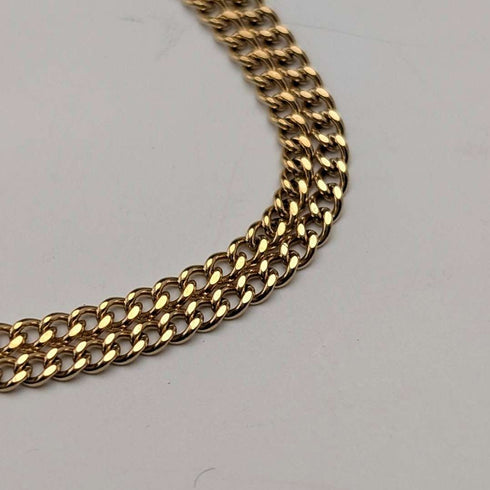 Vintage rolled gold cross pendant with necklace chain