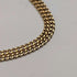Vintage rolled gold cross pendant with necklace chain