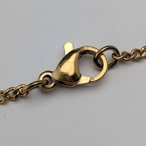 Vintage rolled gold cross pendant with necklace chain